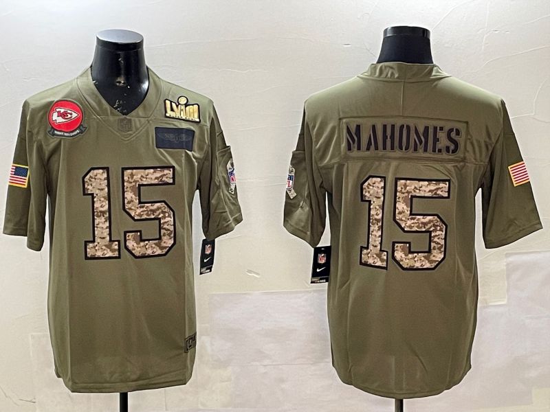Men Kansas City Chiefs 15 Mahomes Green 2025 Nike Vapor Limited NFL Jersey style 2102